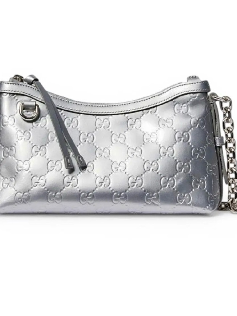Gucci Shine Guccissima Emblem Small Shoulder Bag Silver - Picture 2 of 2